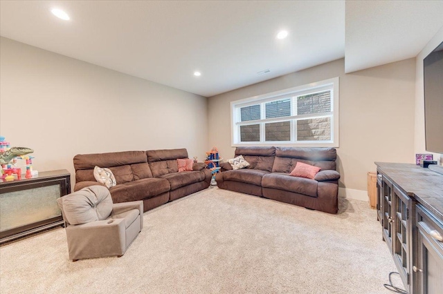 1504 Jacobs Blvd, Champaign, IL 61822 - carpeted living room featuring recessed lighting and baseboards