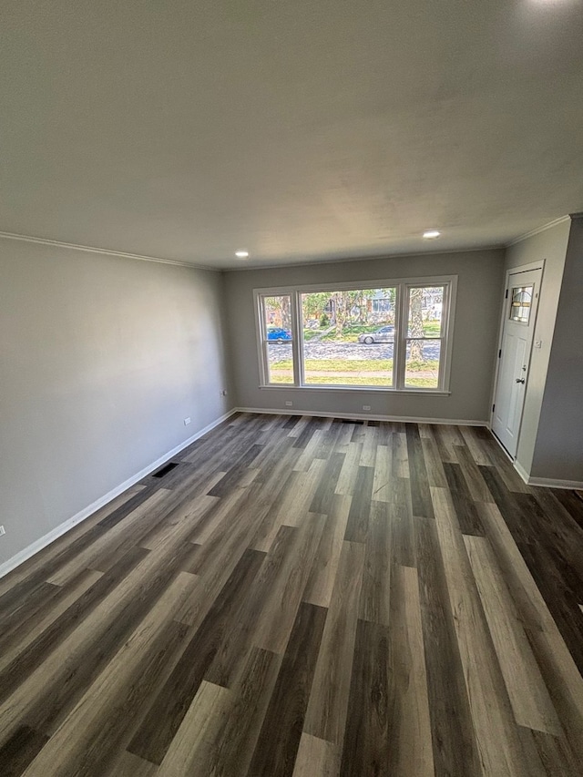 14248 Avalon Ave, Dolton, IL 60419 - unfurnished living room featuring dark wood-style flooring and recessed lighting