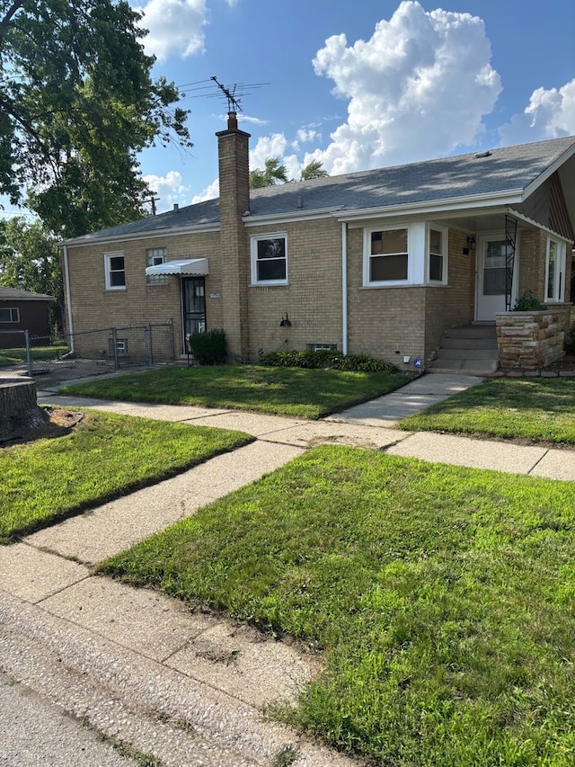 14248 Avalon Ave, Dolton, IL 60419 - single story home featuring brick siding, a chimney, and a shingled roof