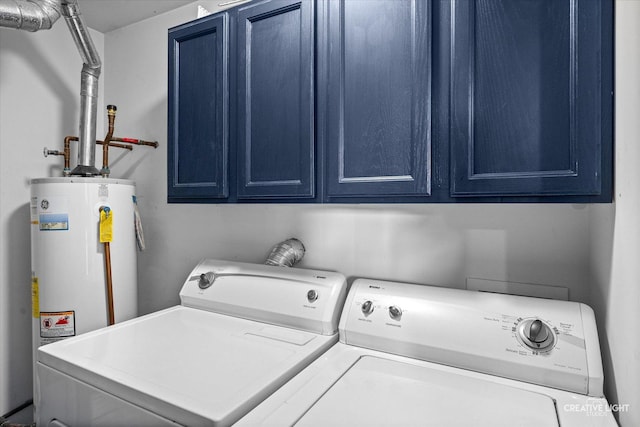 503 Huntington Ct Unit 503, Oswego, IL 60543 - laundry area featuring washer and dryer, cabinet space, and water heater