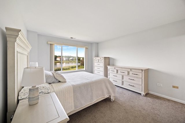 630 Legend Ln, Mchenry, IL 60050 - bedroom featuring carpet flooring and a water view