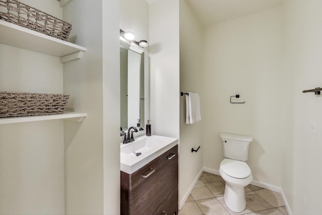 1636 N Leavitt St, Chicago, IL 60647 - half bath with vanity and tile patterned flooring