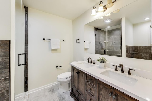 1636 N Leavitt St, Chicago, IL 60647 - bathroom featuring a stall shower and double vanity