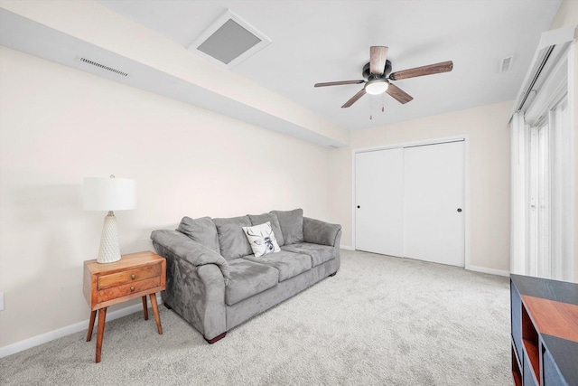 10417 Massasoit Ave, Oak Lawn, IL 60453 - living room with carpet floors and ceiling fan