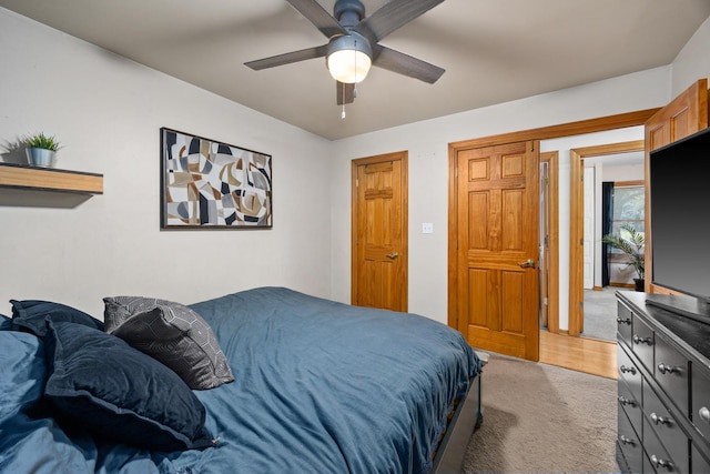 211 David Dr, Streamwood, IL 60107 - bedroom with light carpet and ceiling fan