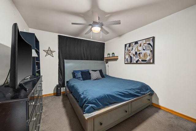211 David Dr, Streamwood, IL 60107 - carpeted bedroom featuring baseboards and ceiling fan