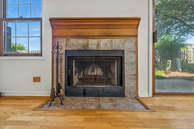 2S772 Timber Dr, Warrenville, IL 60555 - detailed view of a fireplace and wood finished floors