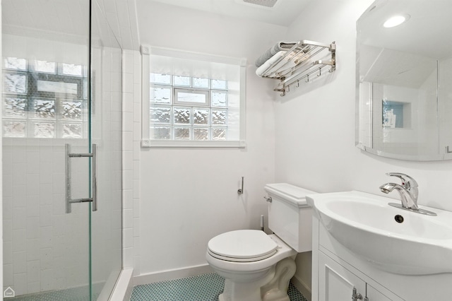 5729 S Harper Ave, Chicago, IL 60637 - full bathroom with a shower stall, vanity, and tile patterned flooring