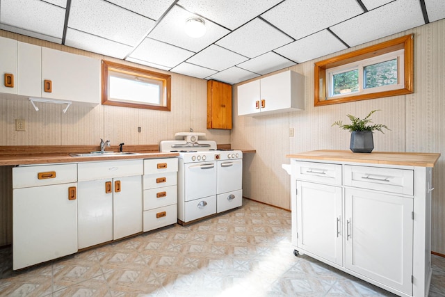 5401 S Nagle Ave, Chicago, IL 60638 - kitchen featuring double oven range, white cabinetry, light flooring, and light countertops