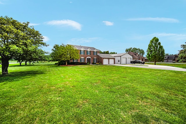 26711 S Greenbriar Dr, Monee, IL 60449 - view of front of property with driveway, a garage, a front yard, and brick siding