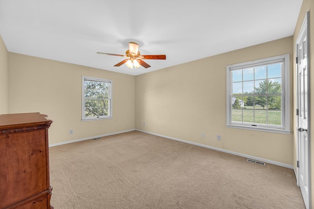 26711 S Greenbriar Dr, Monee, IL 60449 - spare room with ceiling fan and light carpet