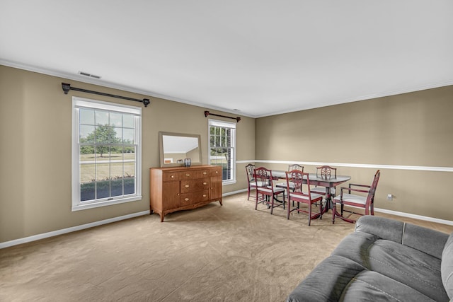 26711 S Greenbriar Dr, Monee, IL 60449 - carpeted dining space with crown molding