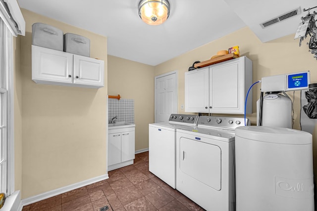 26711 S Greenbriar Dr, Monee, IL 60449 - laundry room with independent washer and dryer and cabinet space
