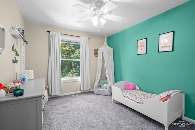 447 Newport Dr, Naperville, IL 60565 - carpeted bedroom featuring baseboards and ceiling fan