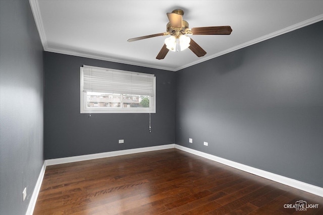2300 Old Tavern Rd Unit 101, Lisle, IL 60532 - empty room featuring wood finished floors, a ceiling fan, and ornamental molding