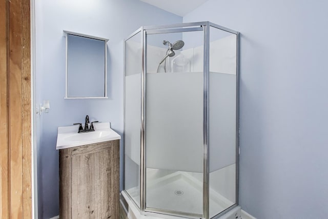 43173 N Lake Ave, Antioch, IL 60002 - bathroom with a stall shower and vanity