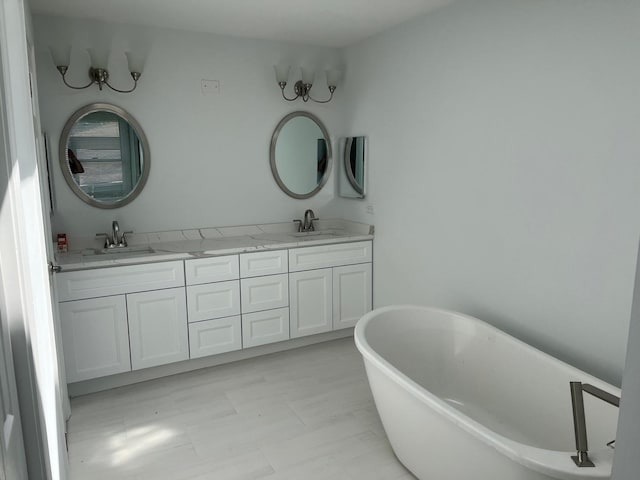 105 Golf View Cir, Prospect Heights, IL 60070 - full bath featuring a soaking tub and double vanity