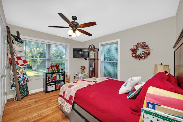 2831 E 28th Rd, Marseilles, IL 61341 - bedroom featuring light wood finished floors and a ceiling fan