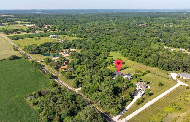 2831 E 28th Rd, Marseilles, IL 61341 - aerial overview of property's location with a forest and rural landscape