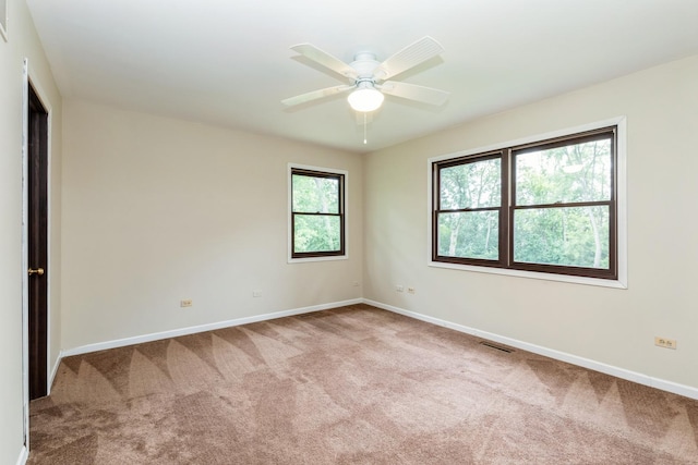 2809 Jenny Jae Ln, Crystal Lake, IL 60012 - carpeted empty room with baseboards and ceiling fan