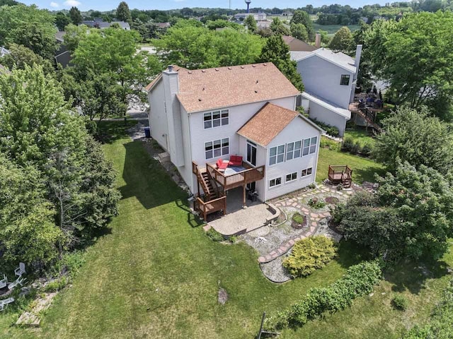 501 Blackstone Ct, Lake Villa, IL 60046 - aerial view of property and surrounding area with a tree filled landscape