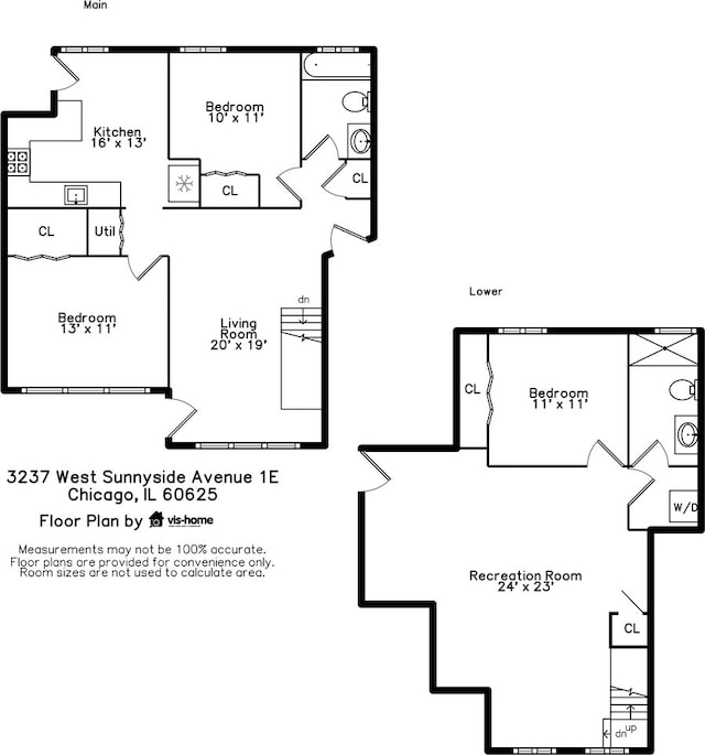 3237 W Sunnyside Ave Unit 1E, Chicago, IL 60625 - view of property floor plan