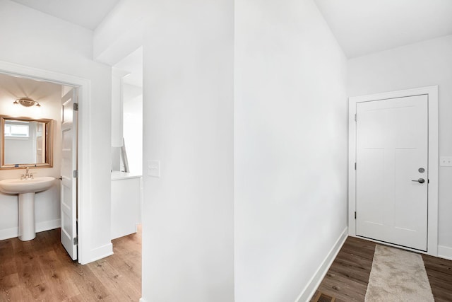 24465 S St Peters Dr, Channahon, IL 60410 - hallway featuring wood finished floors and baseboards