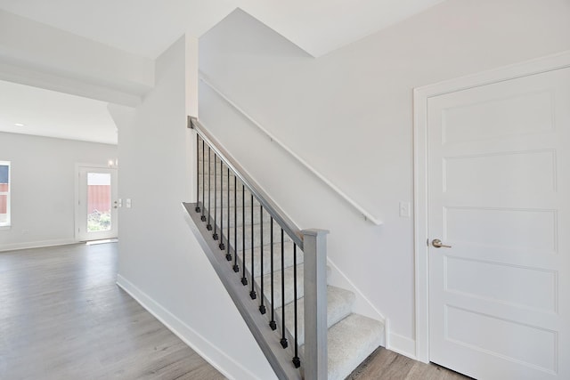 24465 S St Peters Dr, Channahon, IL 60410 - stairs featuring wood finished floors and baseboards