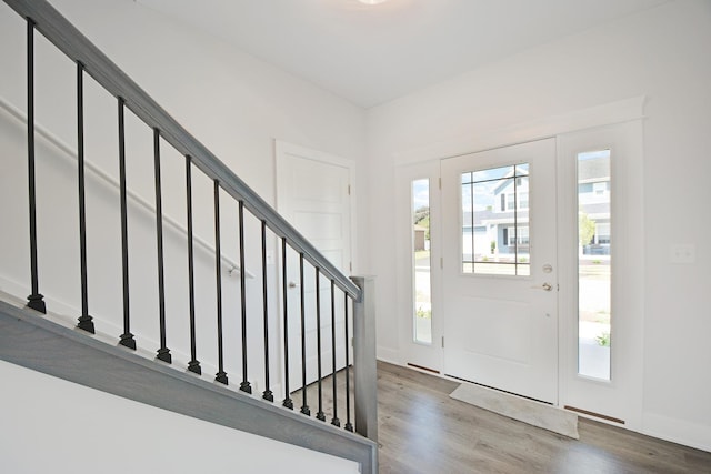 24465 S St Peters Dr, Channahon, IL 60410 - foyer with wood finished floors and stairs