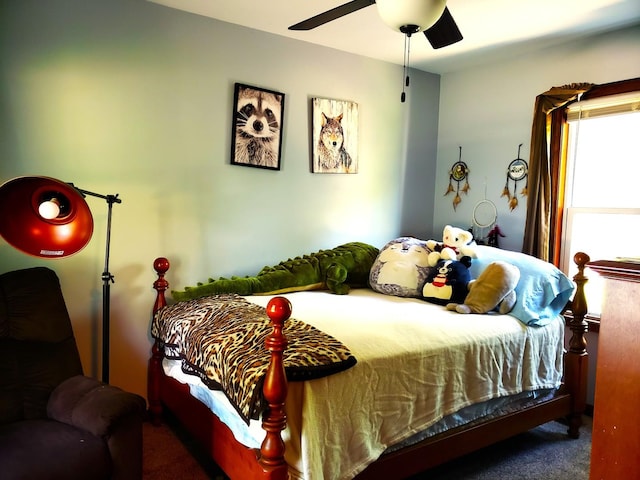 1080 E Bluff St, Marseilles, IL 61341 - bedroom with carpet flooring and a ceiling fan