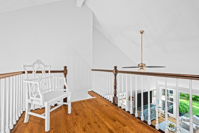 95 Warrington Dr, Lake Bluff, IL 60044 - hall featuring wood finished floors and an upstairs landing
