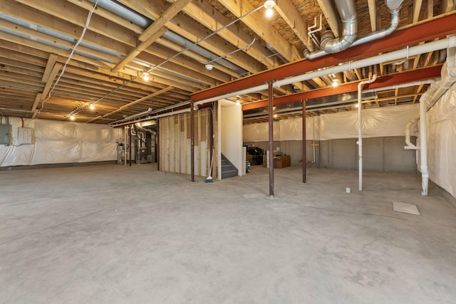 940 Treeline Dr, Algonquin, IL 60102 - unfinished basement with stairway and electric panel