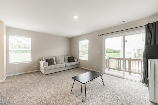 2551 Bella Dr, Pingree Grove, IL 60140 - carpeted living room featuring baseboards