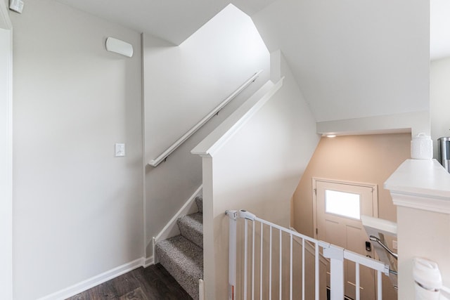 2551 Bella Dr, Pingree Grove, IL 60140 - stairs with wood finished floors and baseboards