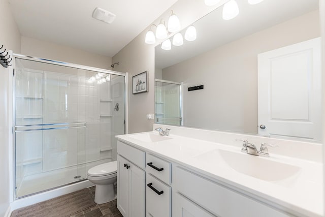 2551 Bella Dr, Pingree Grove, IL 60140 - bathroom with tiled shower and double vanity