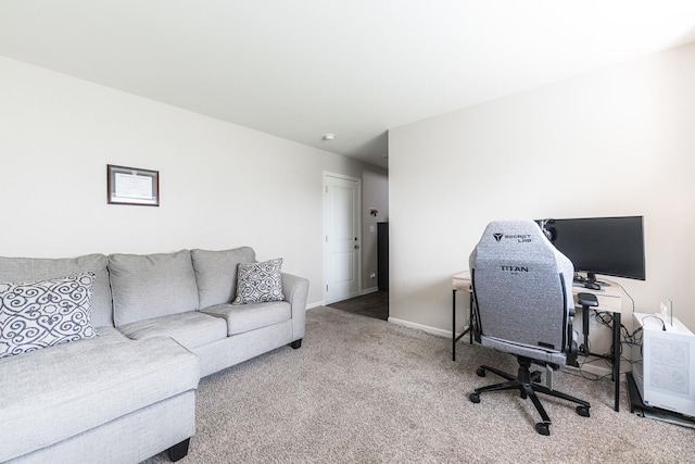2551 Bella Dr, Pingree Grove, IL 60140 - carpeted home office featuring baseboards