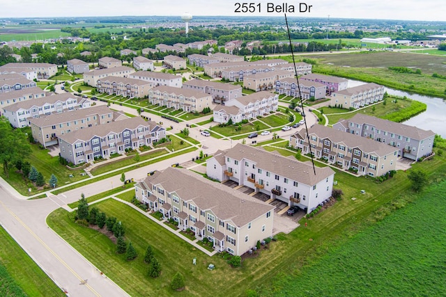 2551 Bella Dr, Pingree Grove, IL 60140 - bird's eye view of a nearby body of water