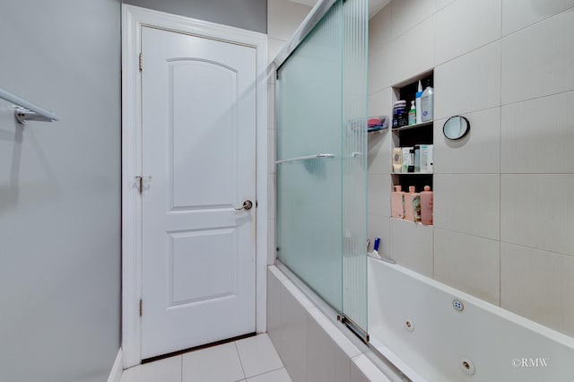 1869 Pebble Beach Cir Unit A, Elk Grove Village, IL 60007 - full bath featuring tile patterned floors and a combined bath / shower with jetted tub