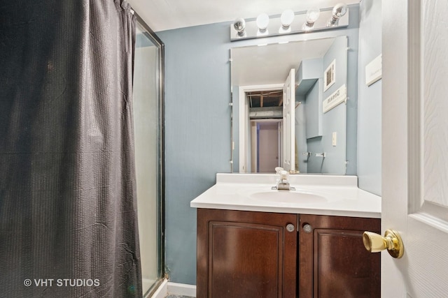147 S Prospect St, Wheaton, IL 60187 - bathroom featuring a shower stall and vanity