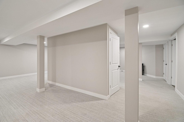 2720 Hobson Rd, Woodridge, IL 60517 - finished basement featuring light carpet and recessed lighting