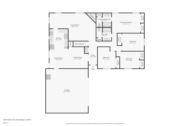 2720 Hobson Rd, Woodridge, IL 60517 - view of property floor plan
