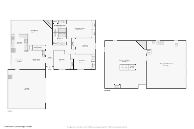 2720 Hobson Rd, Woodridge, IL 60517 - view of floor plan / room layout