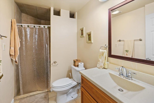 33 Sarah Dr, Crystal Lake, IL 60014 - full bath with vanity, tile patterned floors, and a tile shower