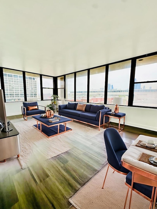 345 E Eastgate Pl Unit 602, Chicago, IL 60616 - living area featuring wood finished floors and baseboards