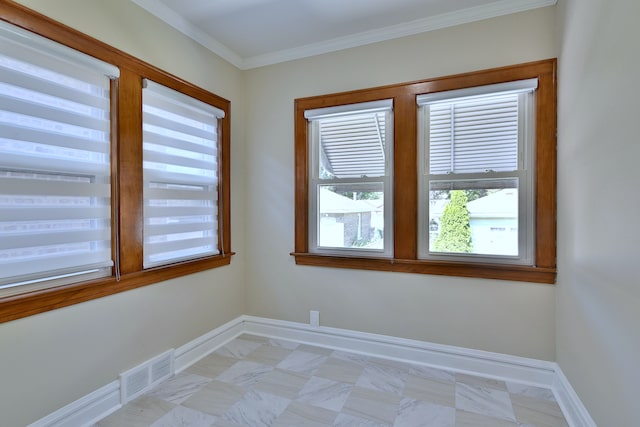 3218 Scoville Ave, Berwyn, IL 60402 - empty room featuring baseboards and ornamental molding