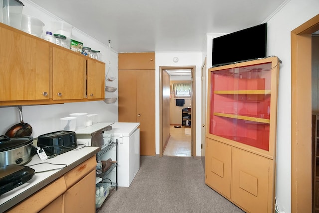 23761 N Cottage Rd, Lake Zurich, IL 60047 - kitchen featuring light carpet and light countertops