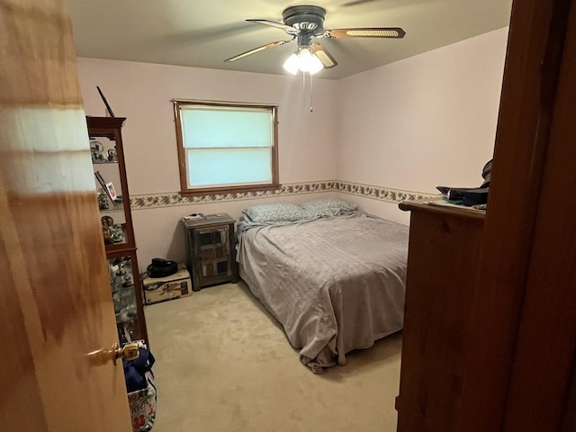 224 S Prairie Ave, Bradley, IL 60915 - bedroom featuring light colored carpet and a ceiling fan