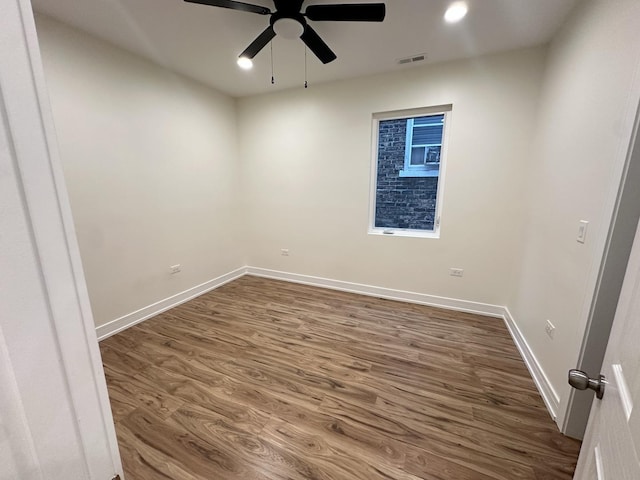1325 S 50th Ct, Cicero, IL 60804 - empty room featuring dark wood-style flooring and ceiling fan