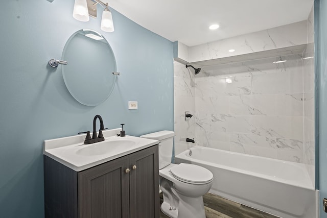4025 W Adams St, Chicago, IL 60624 - full bath with vanity, wood finished floors, and shower / tub combination