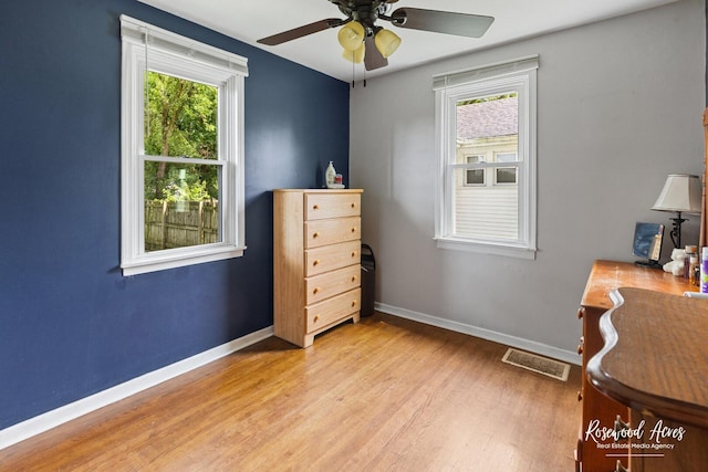 382 N 8th Ave, Kankakee, IL 60901 - bedroom featuring light wood-style floors and a ceiling fan